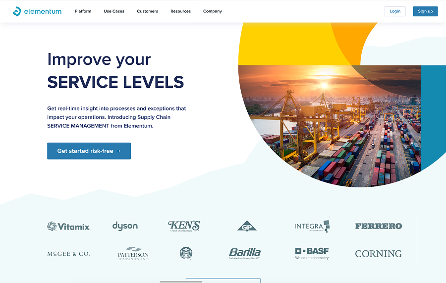 Elementum marketing website new homepage and product pages.
